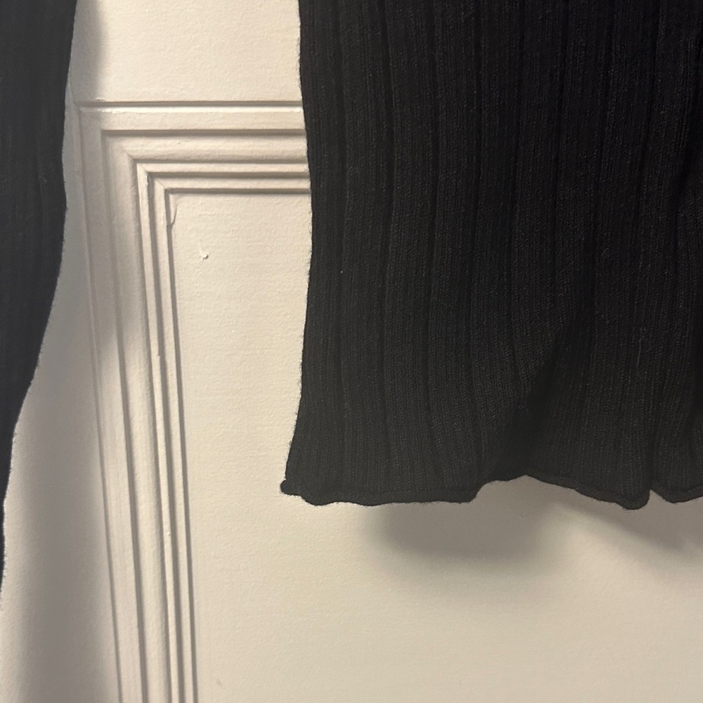 ASOS Black Ribbed Button Down Shirt - Picture 4 of 6